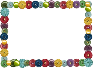 Colorful Button Frame Design PNG Image