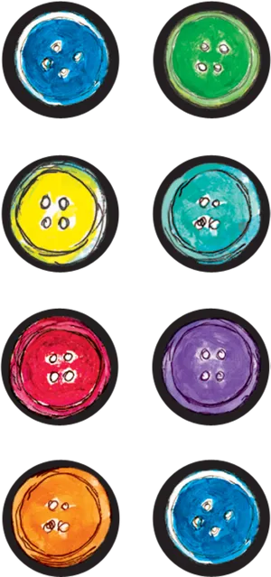 Colorful Buttons Illustration Pete The Cat PNG Image