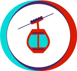 Colorful_ Cable_ Car_ Icon PNG Image