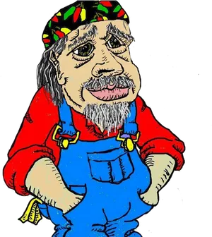 Colorful_ Caricature_ Workman_ Character PNG Image