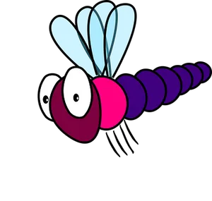 Colorful Cartoon Dragonfly PNG Image