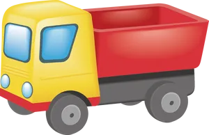 Colorful Cartoon Dump Truck PNG Image