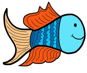 Colorful Cartoon Fish PNG Image