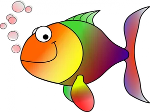 Colorful Cartoon Goldfish PNG Image