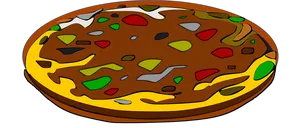 Colorful Cartoon Pizza PNG