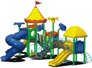 Colorful Childrens Playground Equipment PNG Image