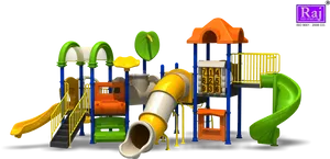 Colorful Childrens Playground Equipment PNG Image