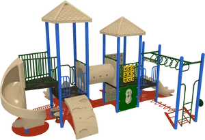 Colorful Childrens Playground Equipment PNG Image