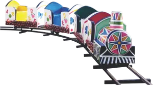 Colorful Childrens Train Playground Equipment PNG Image