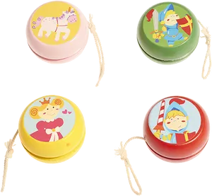 Colorful Childrens Yo Yos PNG Image