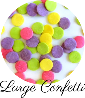 Colorful Circle Sprinkles Top View PNG Image