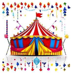 Colorful Circus Tent Graphic Png 06132024 PNG Image