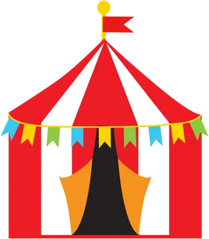 Colorful_ Circus_ Tent_ Illustration PNG Image