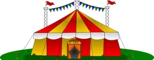 Colorful_ Circus_ Tent_ Illustration PNG Image