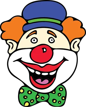 Colorful Clown Face Graphic PNG Image