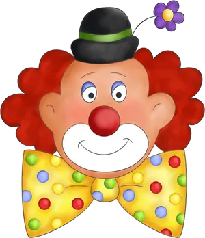 Colorful Clown Illustration PNG Image