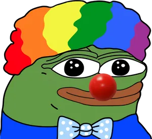 Colorful Clown Pepe The Frog PNG Image