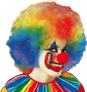 Colorful Clown Portrait PNG Image