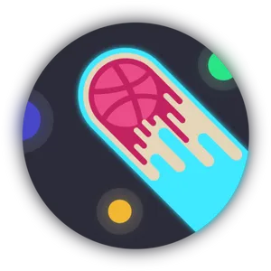 Colorful Comet Icon PNG Image