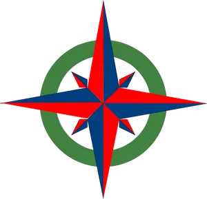 Colorful Compass Rose Graphic PNG Image