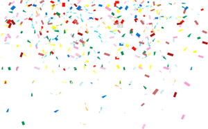 Colorful Confetti Celebration PNG Image