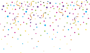 Colorful Confetti Celebration Background PNG Image