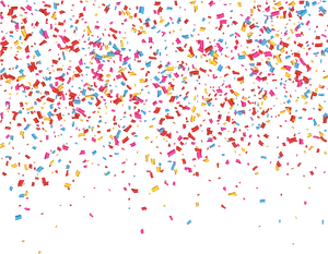 Colorful Confetti Celebration Background PNG Image