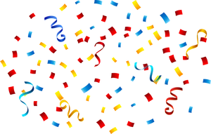 Colorful Confetti Celebration Background PNG Image