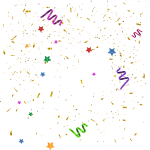 Colorful Confetti Celebration Background PNG Image