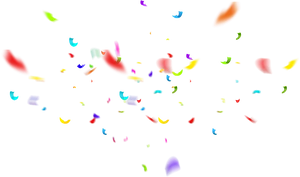 Colorful Confetti Celebration PNG Image