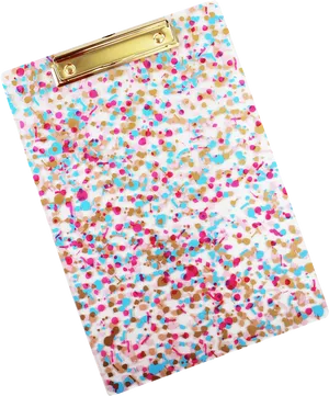 Colorful Confetti Clipboard PNG Image