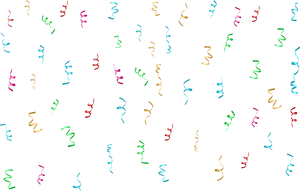 Colorful Confettion Black Background PNG Image