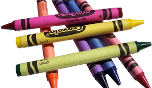 Colorful Crayola Crayons Array PNG Image