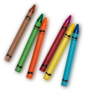 Colorful Crayons Arrangedon Black Background PNG Image