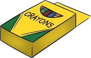 Colorful Crayons Box Illustration PNG Image