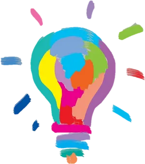 Colorful Creativity Lightbulb PNG
