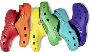 Colorful Crocs Collection PNG Image