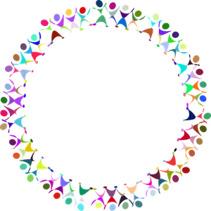 Colorful Dance Icons Circle Frame PNG