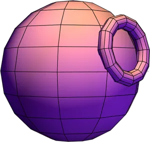 Colorful Death Star Rendering PNG Image