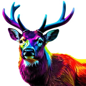 Colorful Deer Head Pop Art Png Sdr89 PNG Image