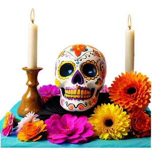 Colorful Dia De Los Muertos Altar Png Ebf PNG Image