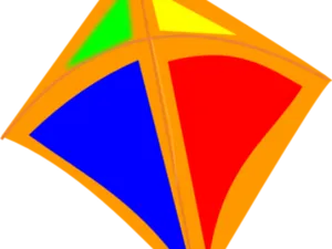 Colorful Diamond Kite PNG Image