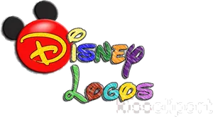 Colorful Disney Logoswith Mickey Icon PNG Image