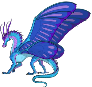 Colorful Dragon Illustration Wings Of Fire PNG Image