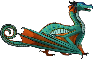 Colorful Dragon Illustration Wings Of Fire PNG Image