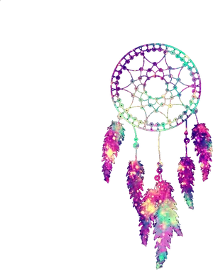 Colorful Dreamcatcher Artwork PNG Image