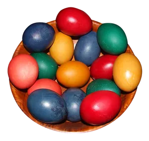 Colorful Easter Eggsin Bowl PNG Image