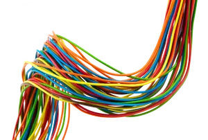 Colorful Electrical Wires Swirl PNG Image