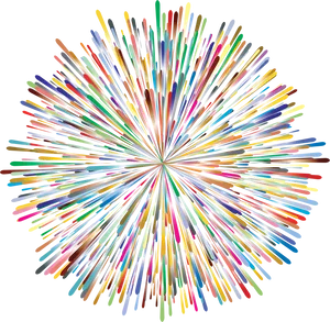 Colorful Firework Explosion Graphic PNG Image