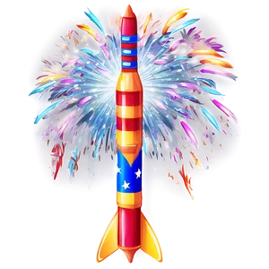 Colorful Firework Rocket Png Kfb44 PNG Image